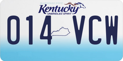KY license plate 014VCW