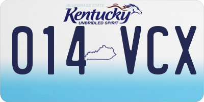 KY license plate 014VCX