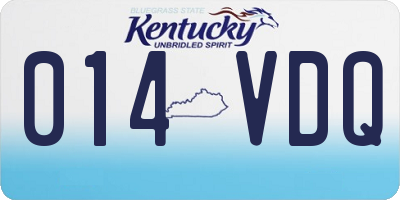 KY license plate 014VDQ