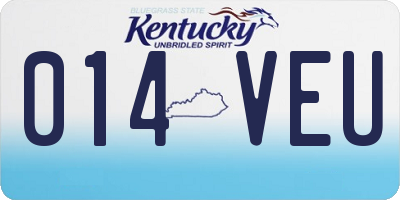 KY license plate 014VEU