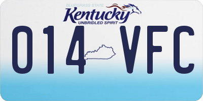 KY license plate 014VFC