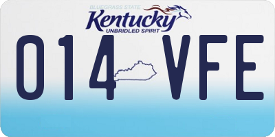 KY license plate 014VFE