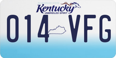KY license plate 014VFG