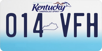 KY license plate 014VFH