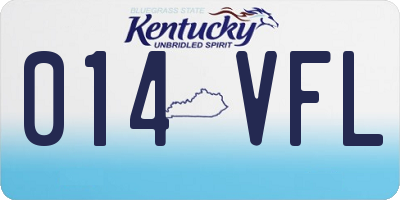 KY license plate 014VFL
