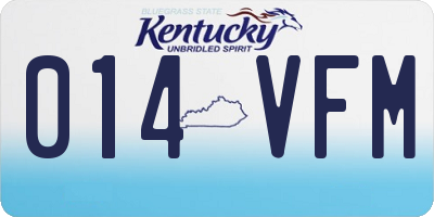 KY license plate 014VFM