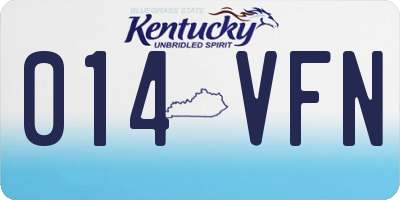 KY license plate 014VFN