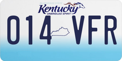 KY license plate 014VFR