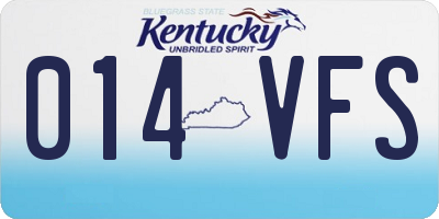 KY license plate 014VFS