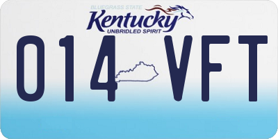 KY license plate 014VFT