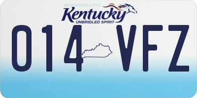 KY license plate 014VFZ