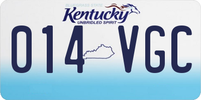 KY license plate 014VGC