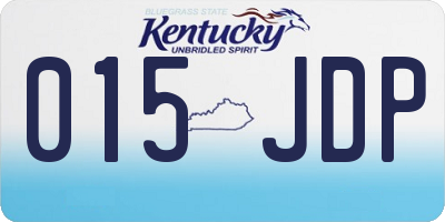 KY license plate 015JDP