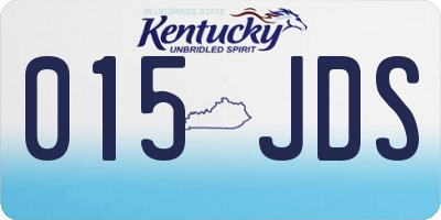 KY license plate 015JDS
