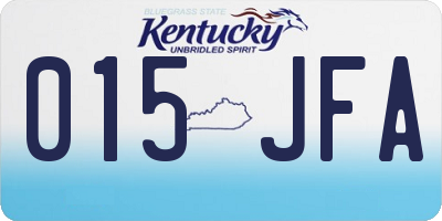 KY license plate 015JFA