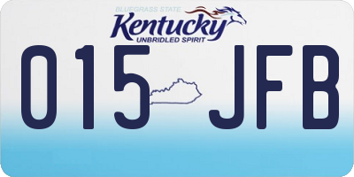 KY license plate 015JFB