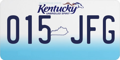 KY license plate 015JFG