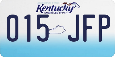 KY license plate 015JFP
