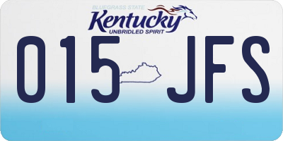 KY license plate 015JFS