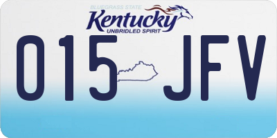 KY license plate 015JFV