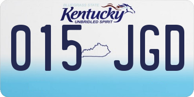 KY license plate 015JGD