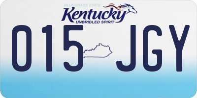 KY license plate 015JGY