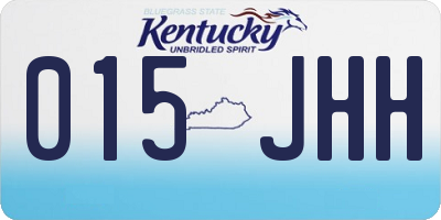 KY license plate 015JHH
