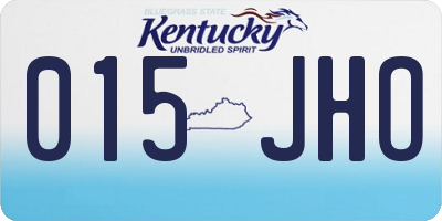 KY license plate 015JHO