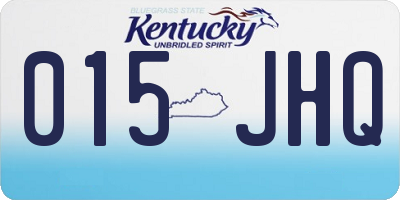 KY license plate 015JHQ