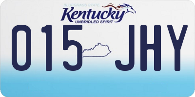 KY license plate 015JHY