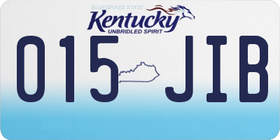 KY license plate 015JIB