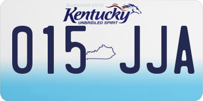 KY license plate 015JJA