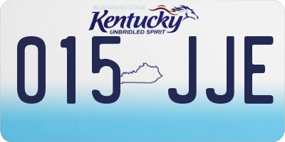KY license plate 015JJE