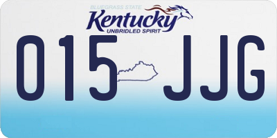 KY license plate 015JJG