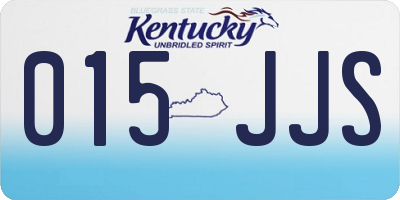 KY license plate 015JJS