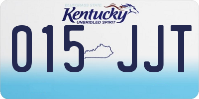 KY license plate 015JJT