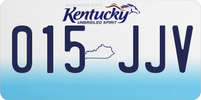 KY license plate 015JJV