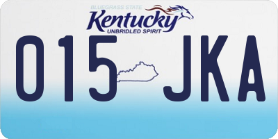 KY license plate 015JKA