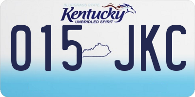 KY license plate 015JKC