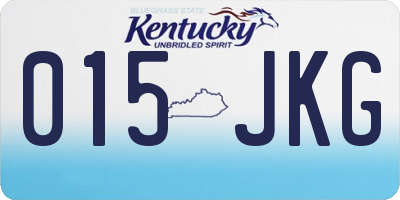 KY license plate 015JKG