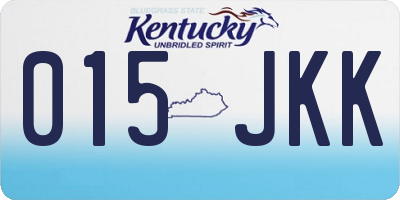 KY license plate 015JKK