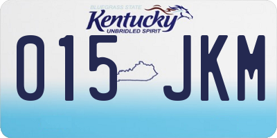 KY license plate 015JKM