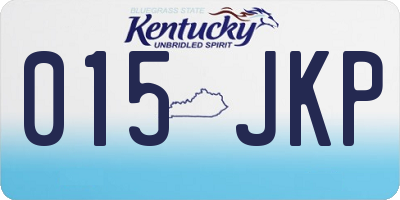 KY license plate 015JKP