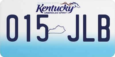 KY license plate 015JLB