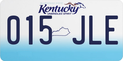 KY license plate 015JLE