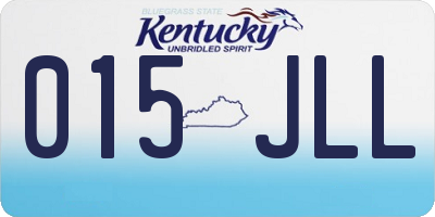 KY license plate 015JLL