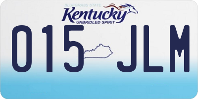 KY license plate 015JLM