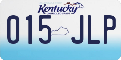 KY license plate 015JLP
