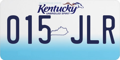 KY license plate 015JLR