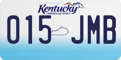 KY license plate 015JMB